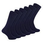 Mens Plain Coloured Cotton Rich Ribbed Dress Socks