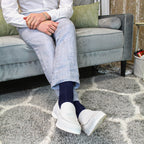 Mens Plain Coloured Cotton Rich Ribbed Dress Socks
