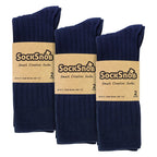 Mens Plain Coloured Cotton Rich Ribbed Dress Socks