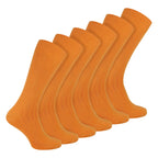 Mens Plain Coloured Cotton Rich Ribbed Dress Socks