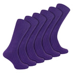 Mens Plain Coloured Cotton Rich Ribbed Dress Socks