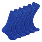 Mens Plain Coloured Cotton Rich Ribbed Dress Socks