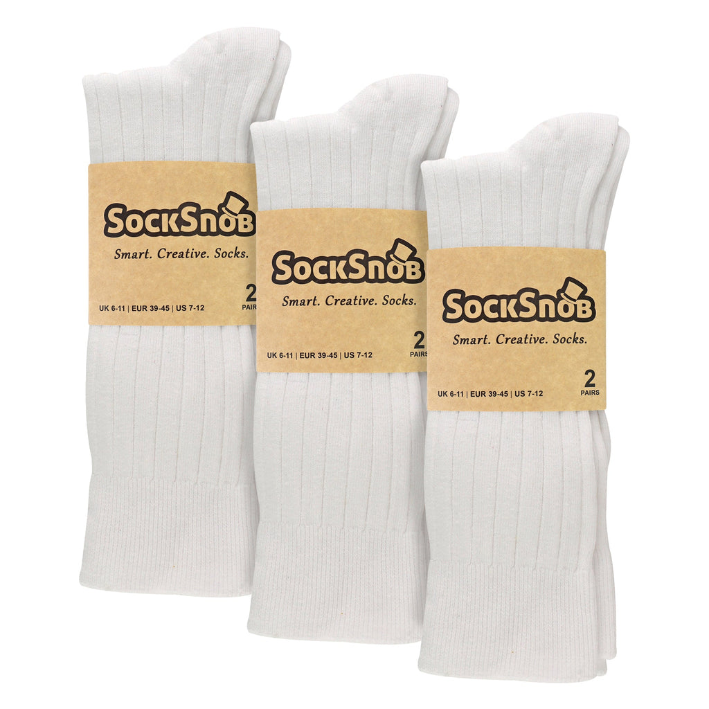 Mens Plain Coloured Cotton Rich Ribbed Dress Socks