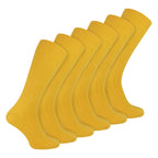 Mens Plain Coloured Cotton Rich Ribbed Dress Socks
