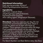Verve PQQ (Pyrroloquinoline Quinone)