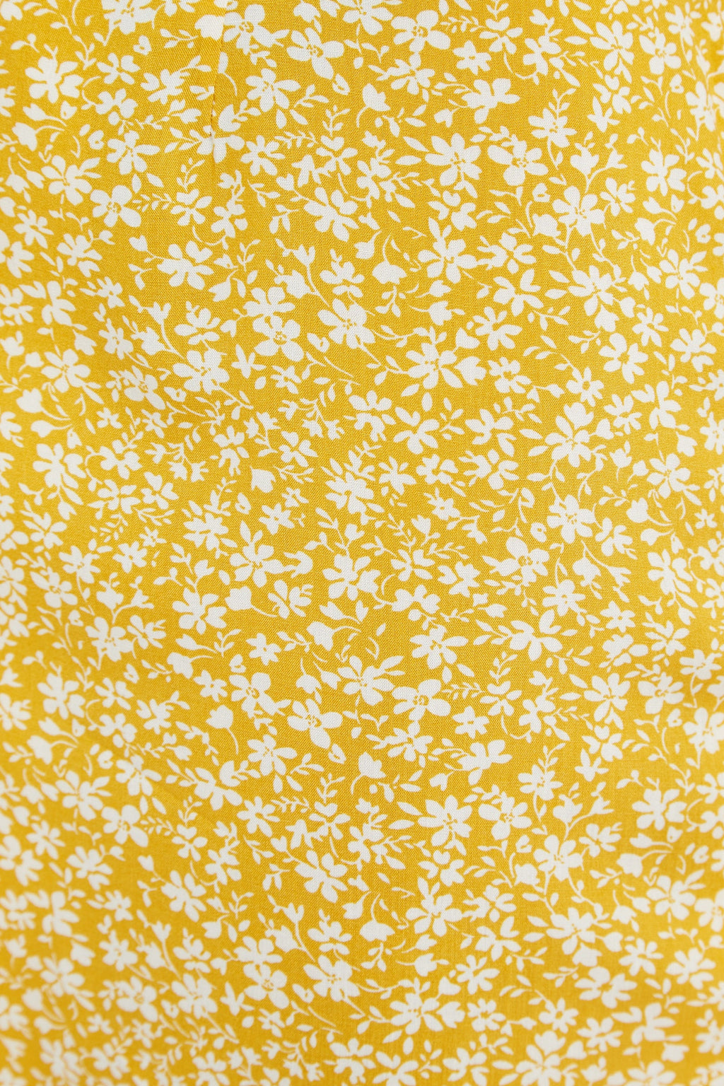Prudence Micro Blossom Print Short Sleeve Laced Back Mini Dress In Yellow