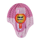 Kids Winter Warm Fleece Lined Thermal Beanie Hat & Mittens with Ear Flaps