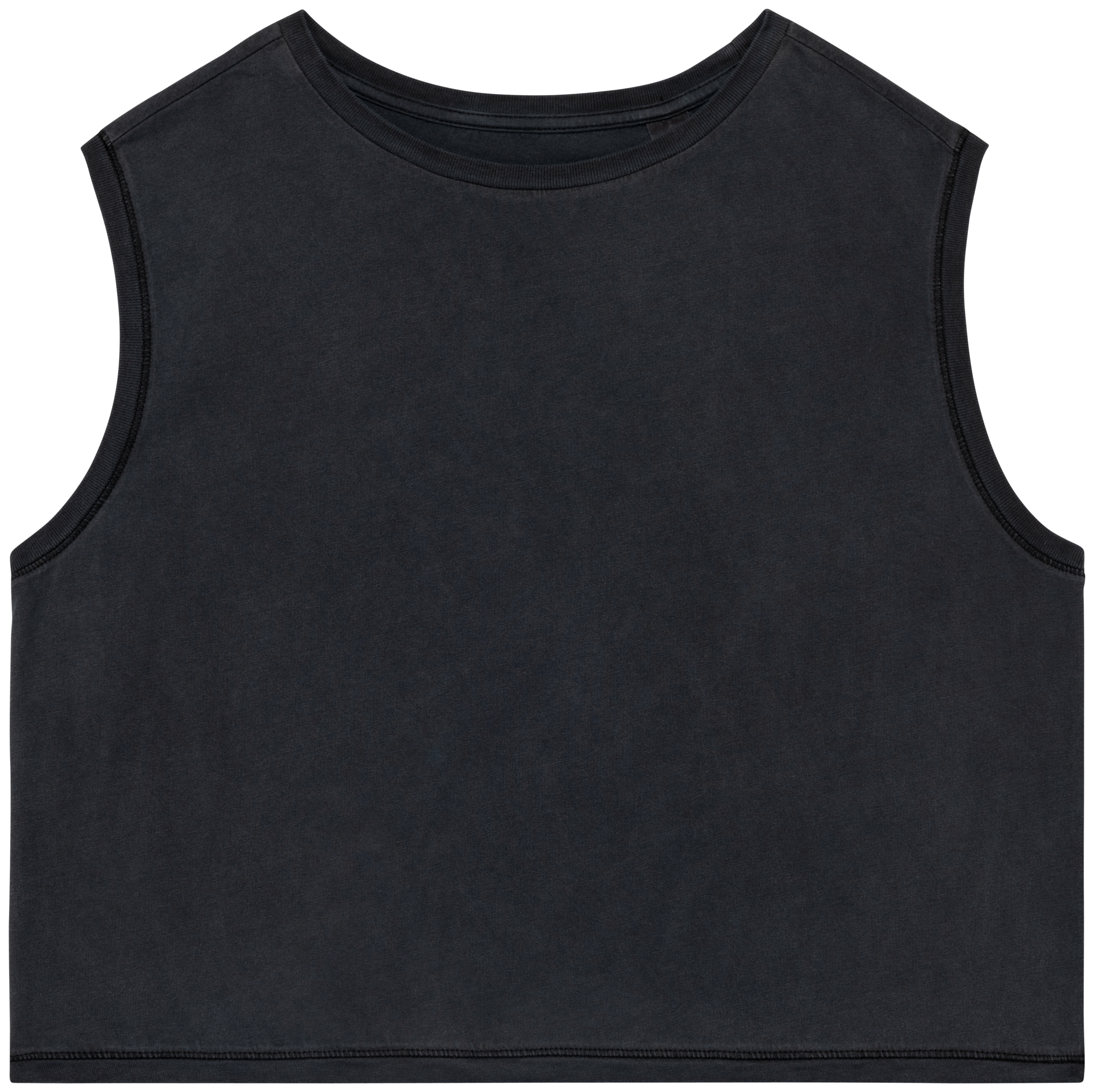 Organic Faded Cropped Tank Top: Womens