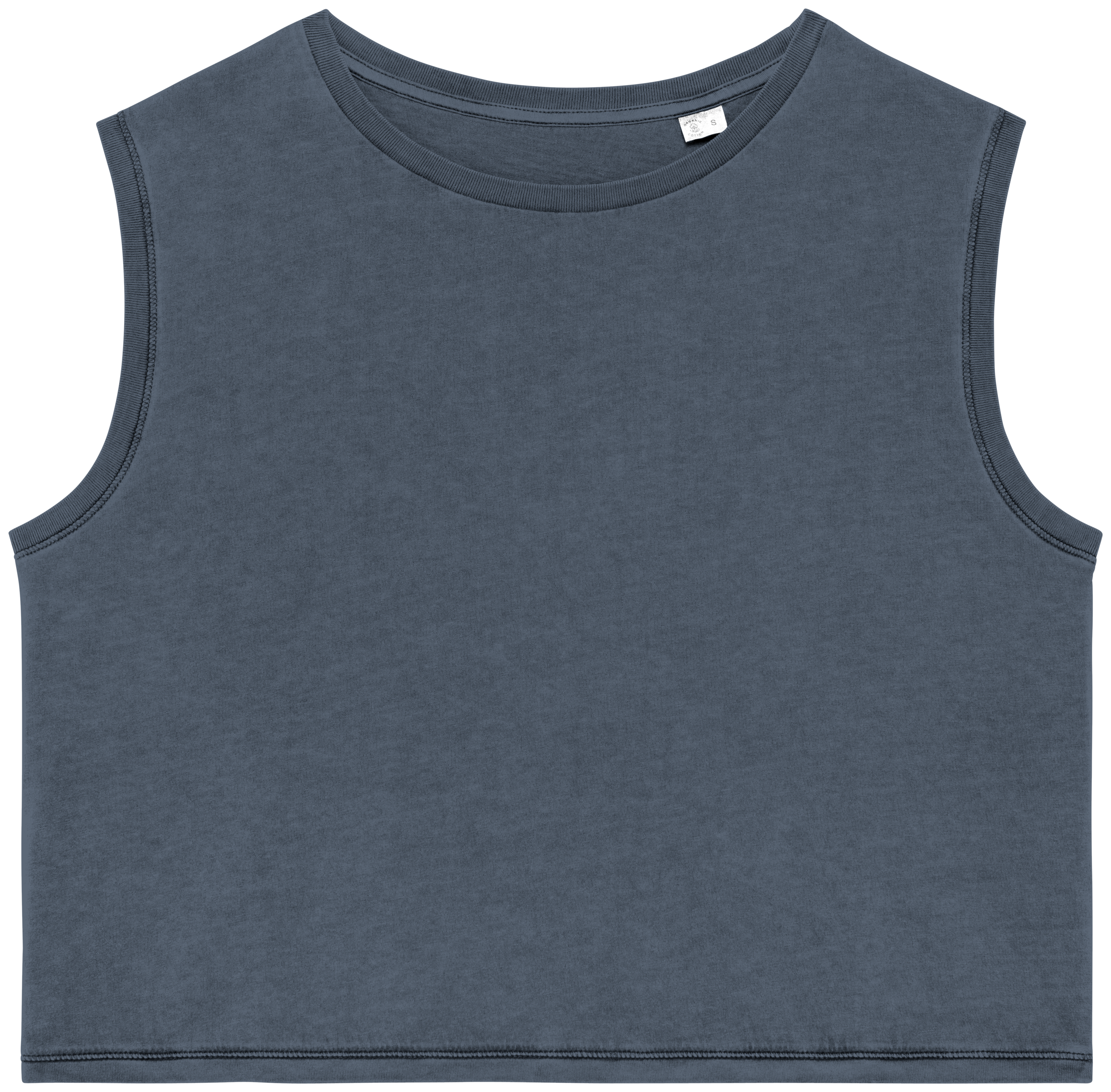 Organic Faded Cropped Tank Top: Womens