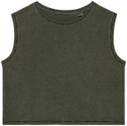 Organic Faded Cropped Tank Top: Womens