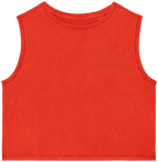 Organic Faded Cropped Tank Top: Womens