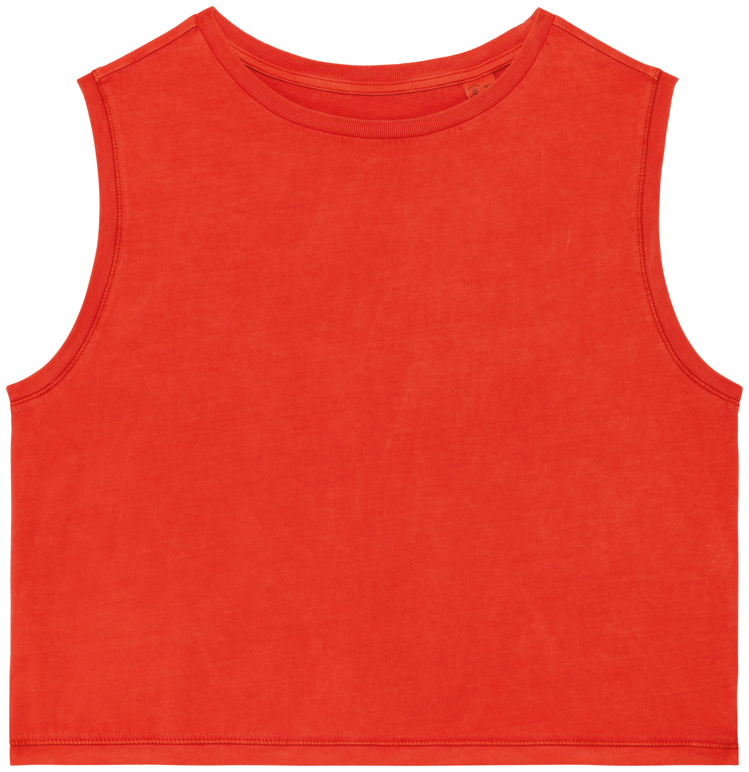 Organic Faded Cropped Tank Top: Womens