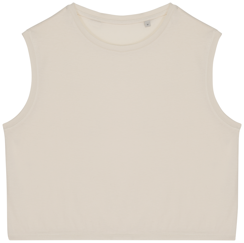 Organic Faded Cropped Tank Top: Womens