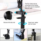 PULUZ  Live Broadcast Desktop Arm Stand Suspension Clamp Holder with Tablet PC Clamp(Black)