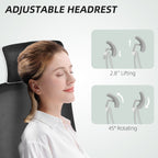 HOMCOM Executive Office Chair, Ergonomic Mesh High Back Desk Chair with Flip-up Armrest, Adjustable Lumbar Support, Rotatable Headrest, Black