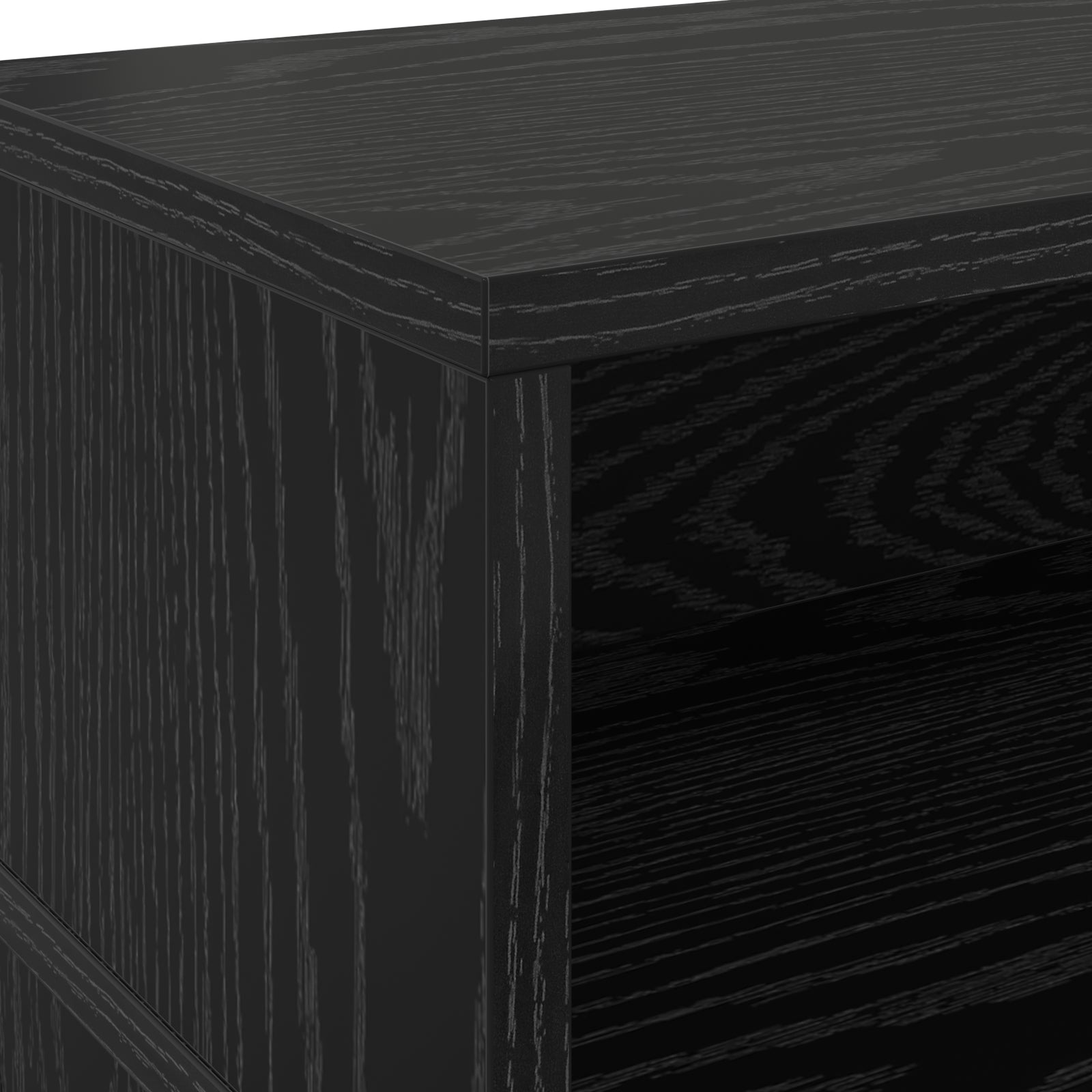 Modern Wooden Home Office Gaming Corner Computer Desk With LED Lights Storage