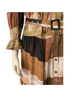 Gradient Color High Rise Loose Plus Long Sleeves Dress