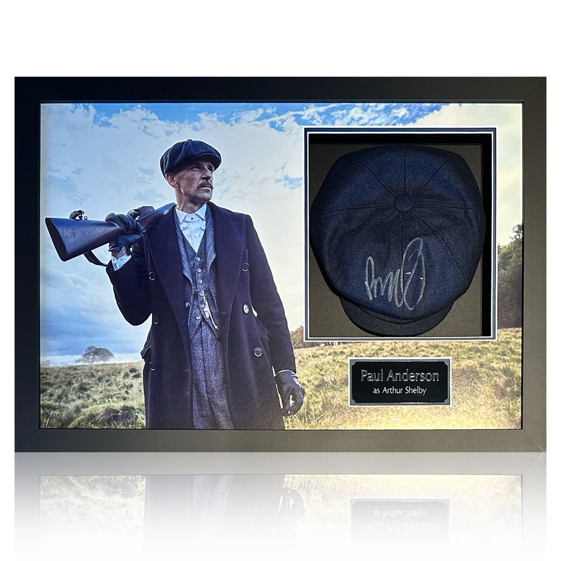 Paul Anderson Signed Peaky Blinders Flat Cap Iconic Frame (AFTAL Witness).