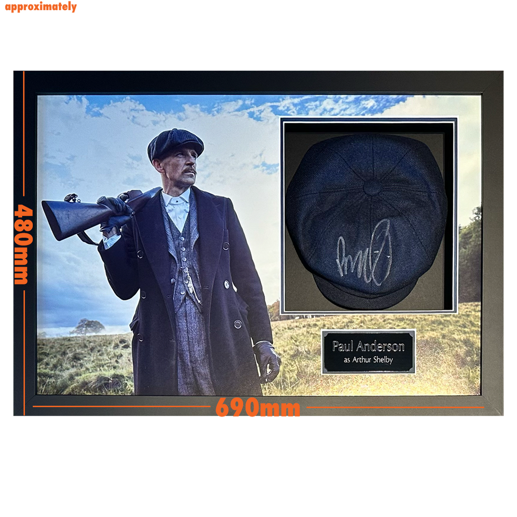 Paul Anderson Signed Peaky Blinders Flat Cap Iconic Frame (AFTAL Witness).
