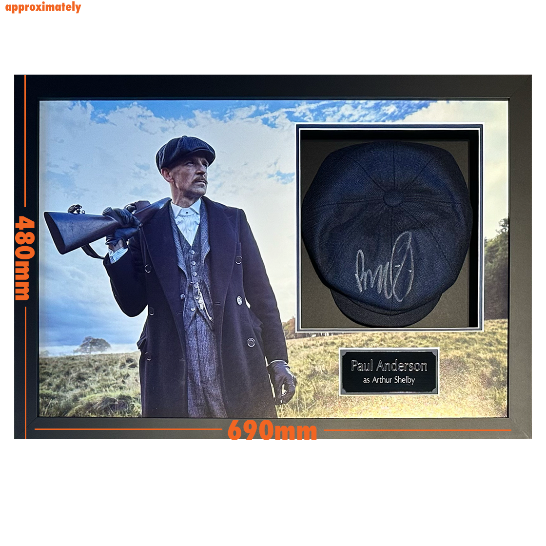 Paul Anderson Signed Peaky Blinders Flat Cap Iconic Frame (AFTAL Witness).