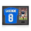 Paul Gascoigne Signed Rangers Shirt Classic Frame