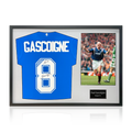 Paul Gascoigne Signed Rangers Shirt Classic Frame