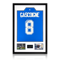 Paul Gascoigne Signed Rangers Shirt Premium Frame