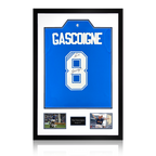 Paul Gascoigne Signed Rangers Shirt Premium Frame