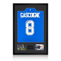 Paul Gascoigne Signed Rangers Shirt Premium Frame