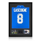Paul Gascoigne Signed Rangers Shirt Premium Frame