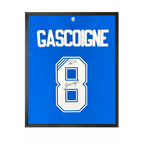 Paul Gascoigne Signed Rangers Shirt Compact Frame
