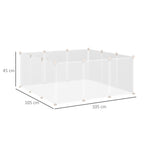 PawHut Pet Playpen DIY Small Guinea Pigs Hutches Fence 12 Panels for Kitten Bunny Chinchilla