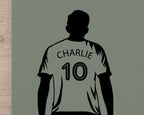 Personalised Footballer Wall Sticker Decal
