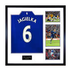 Phil Jagielka Signed Everton Shirt Elite Frame