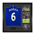 Phil Jagielka Signed Everton Shirt Elite Frame