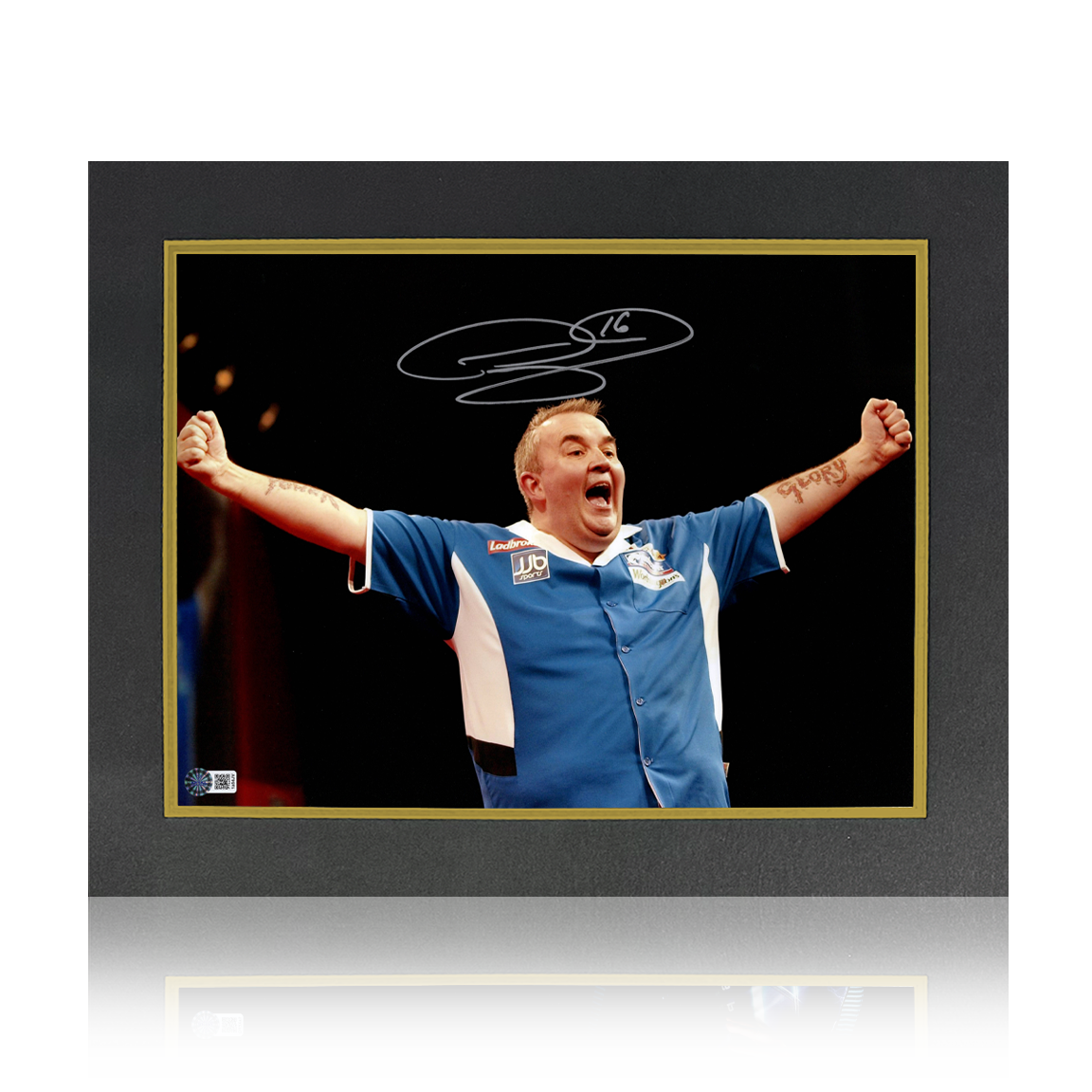 Phil Taylor Signed Image Deluxe Mount