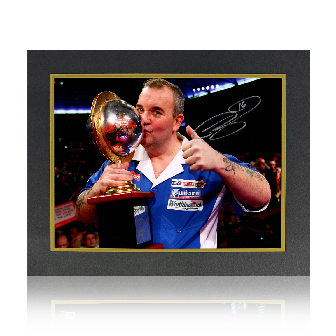 Phil Taylor Signed Image Deluxe Mount