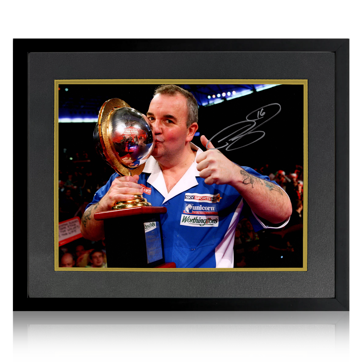 Phil Taylor Signed Image Deluxe Mount Frame