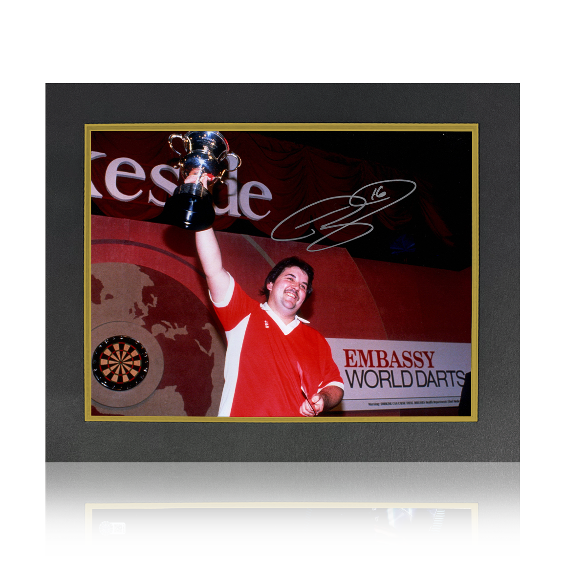 Phil Taylor Signed Image Deluxe Mount
