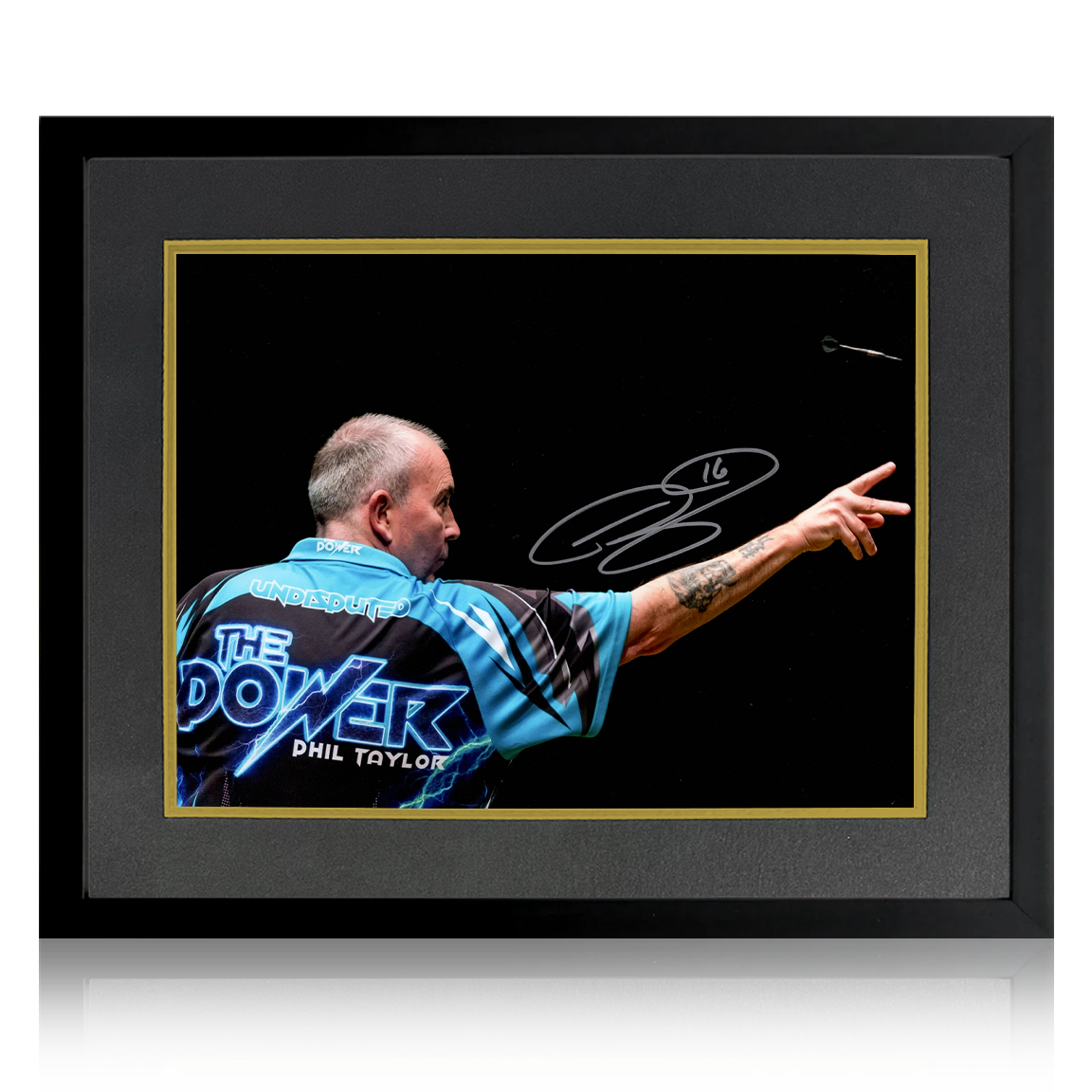 Phil Taylor Signed Image Deluxe Mount Frame