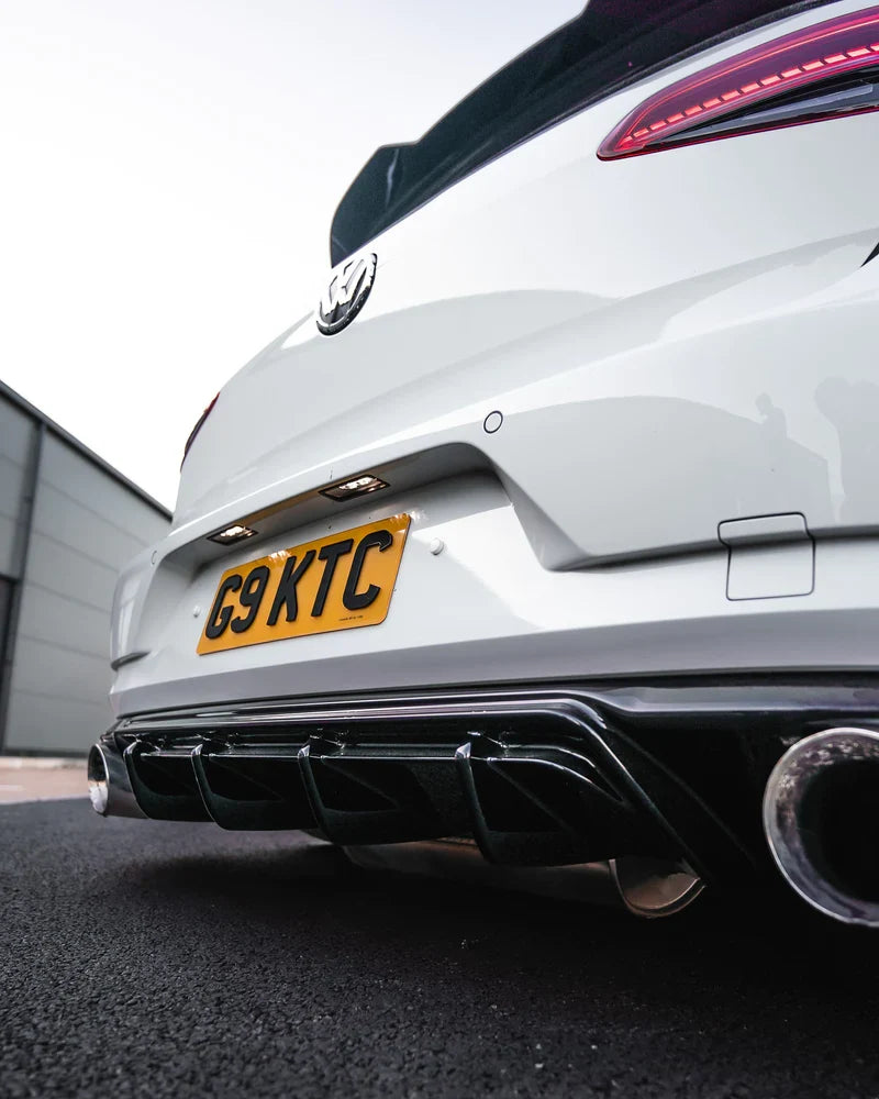 VW GOLF GTI MK7.5 EVO-1 GLOSS BLACK REAR DIFFUSER BY ZAERO (2017-2020)