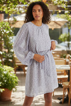 Belynda Rosetta Long Sleeve Mini Dress