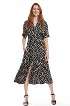 Louche Peta Call Me Print Short Sleeve Midi Shirt Dress