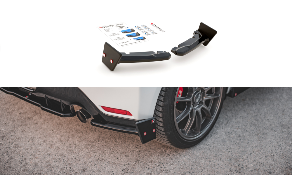 Maxton Design - REAR SIDE SPLITTERS V.2 + FLAPS TOYOTA GR YARIS MK4
