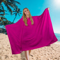 Hooded Towel - Lightweight, Microfibre - Plain Pink