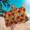 Hooded Towel - Lightweight, Microfibre - Pizza
