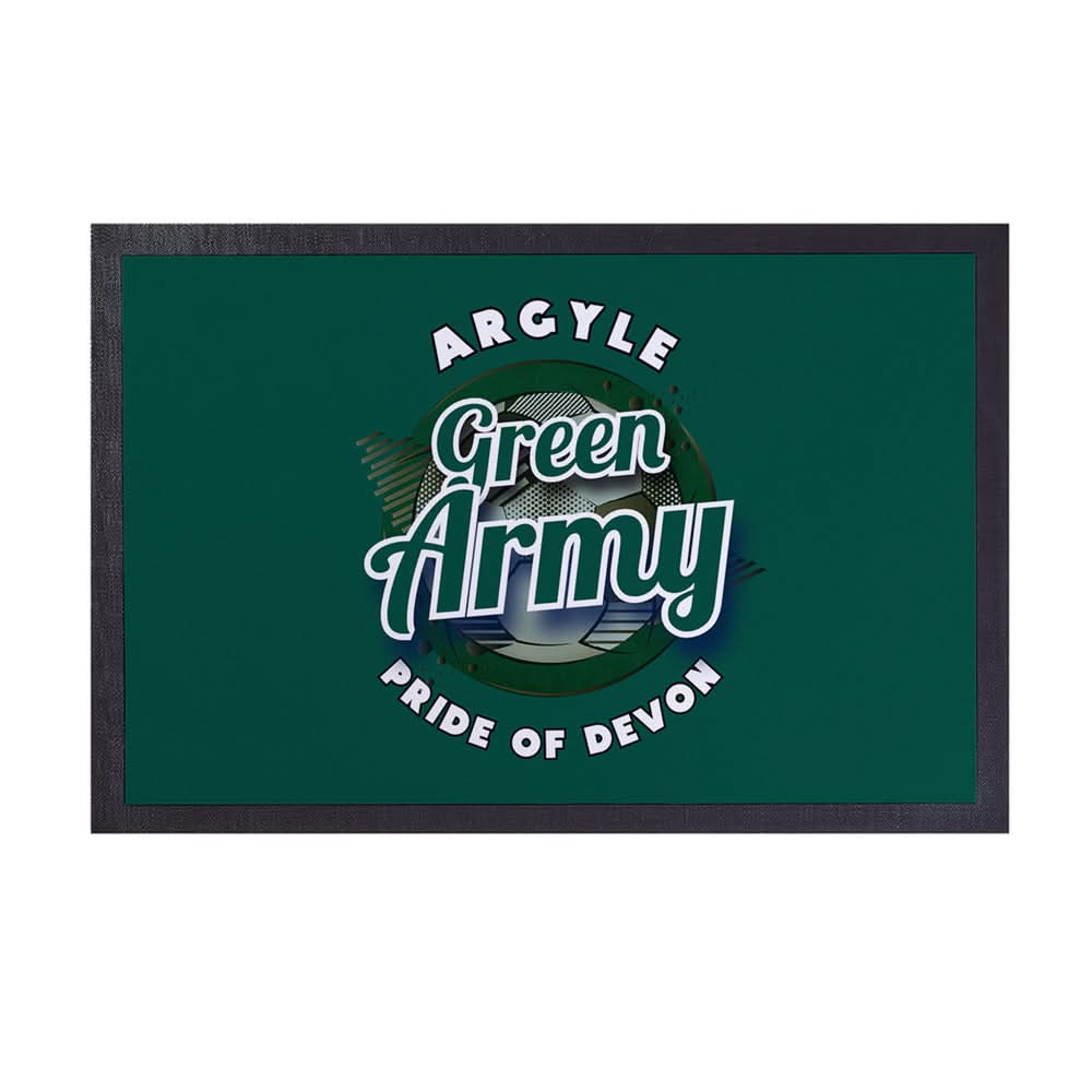 Plymouth Green Army  - Football Legends - Door Mat -60cm X 40cm