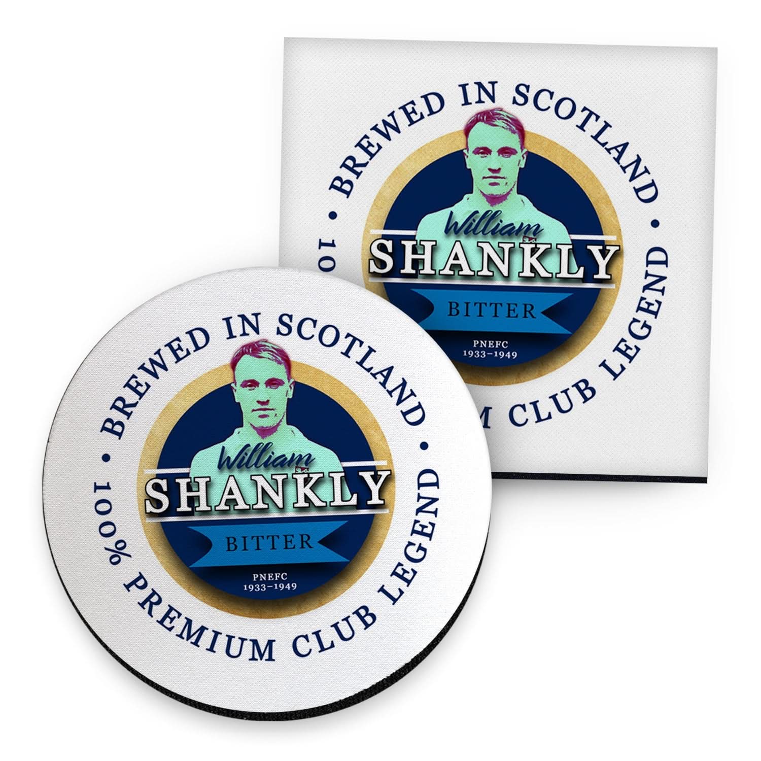 Preston Shankly - Football Coaster - Square Or Circle