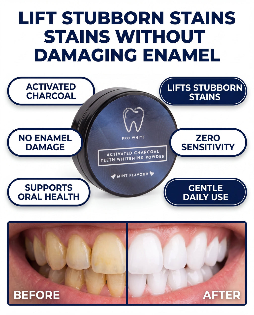 Activated Charcoal Teeth Whitening Powder