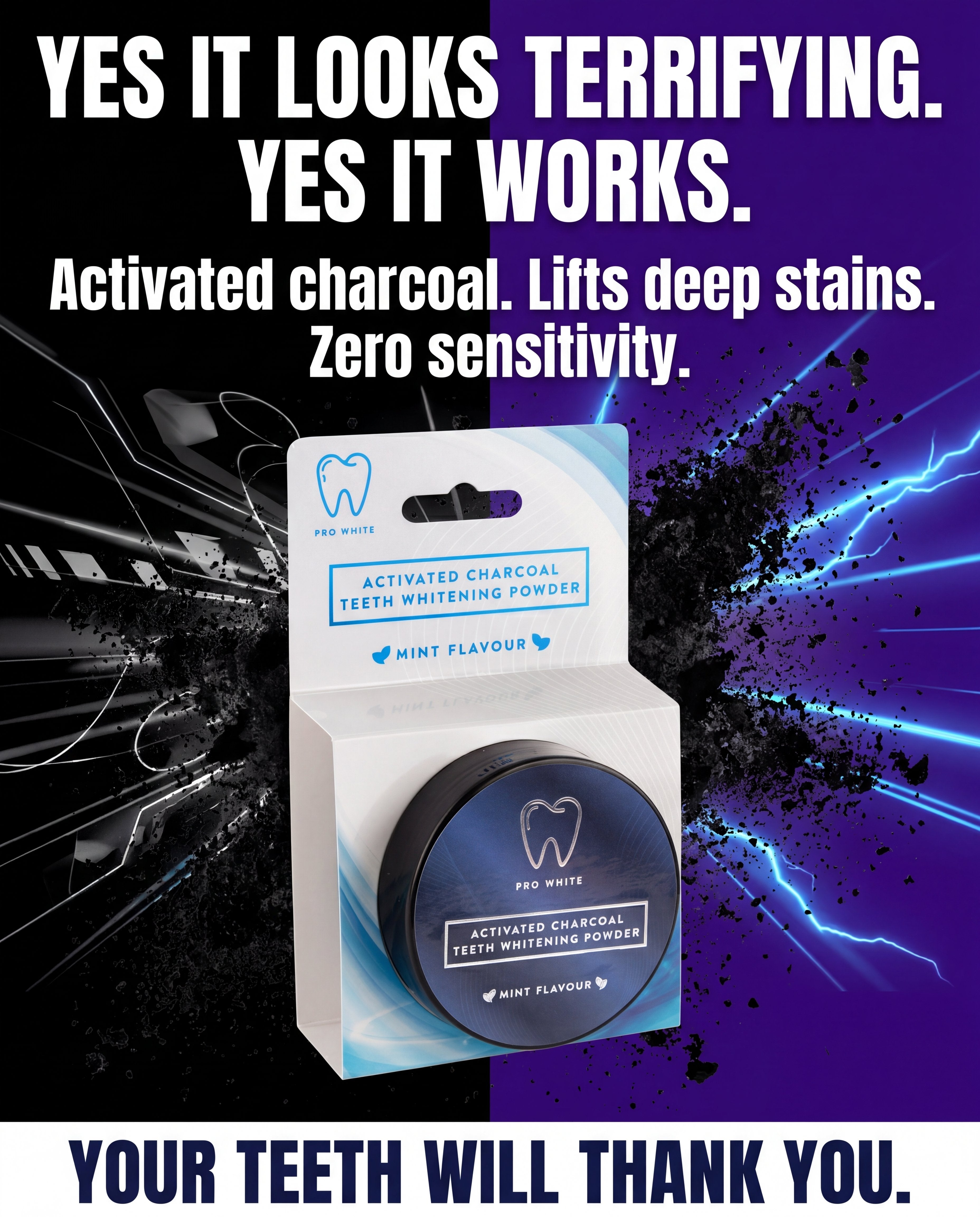 Activated Charcoal Teeth Whitening Powder